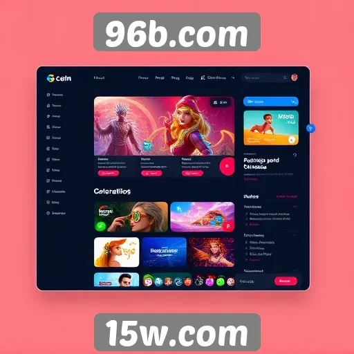 Explorando a interface do usuário do site 96b.com